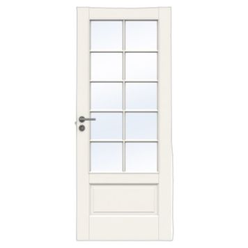 INNERDØR SWEDOOR CRAFT SP10 70X210 HVIT MED GLASS 10 RUTER