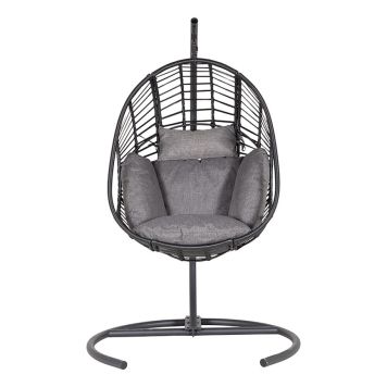 HENGESTOL FANNY SUNFUN SVART METALL/KUNSTROTTING