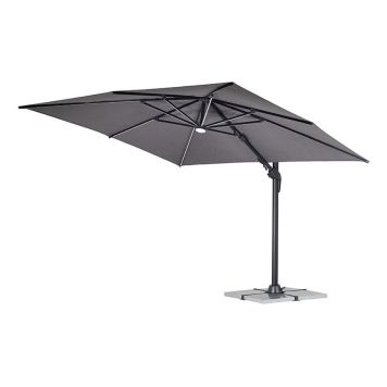 HENGEPARASOLL SENSUM LJUSHAGEN MED LED 300CM SVART