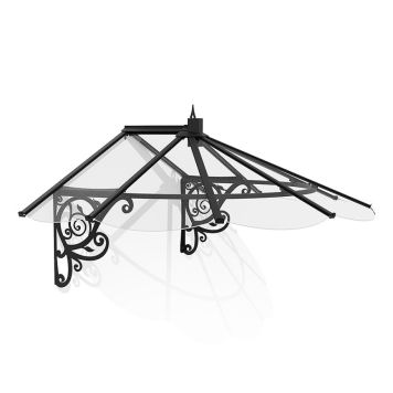 ENTRÉTAK CANOPIA LILYFRENCH 1,2X1,8M SVART KLAR PLATE