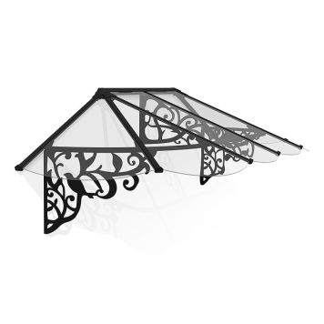 ENTRÉTAK CANOPIA LILYFRENCH 0,9X2,7M SVART KLAR PLATE