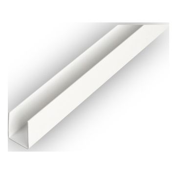 U-PROFIL GAH ALBERTS PVC 10X10X1000MM HVIT