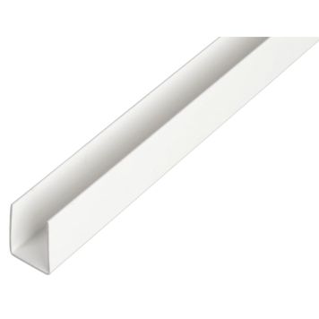 U-PROFIL GAH ALBERTS HVIT 1X10X18X2000 MM