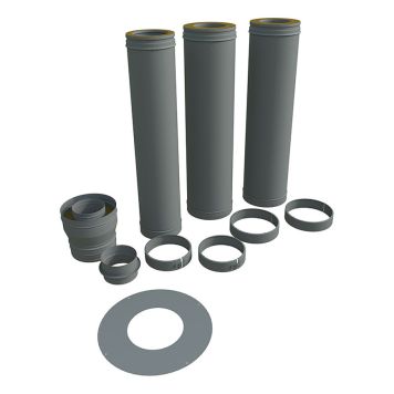 SKORSTEINSPAKKE DINAK Ø150 3M GRÅ