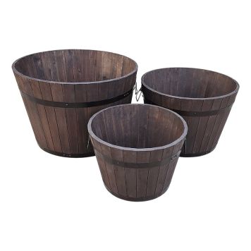 UTEPOTTE PIARDINO TRESETT MØRKEBRUN 3STK