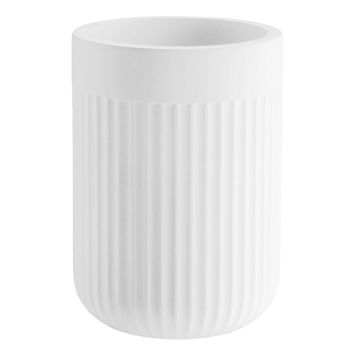 TANNBØRSTEGLASS POLYRESIN BB HVIT