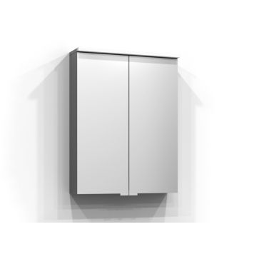 SPEILSKAP SVEDBERGS BLOC LED U-BELYSNING UTTAK GRÅ 55CM