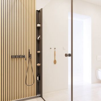 DUSJHYLLE SCANBAD TOWER TIL MODELL D SVART MATT