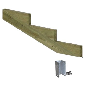 TRAPPEVANGE PLUS 3-STEG TRYKKIMPREGNERT INKL. BESLAG 117X39CM