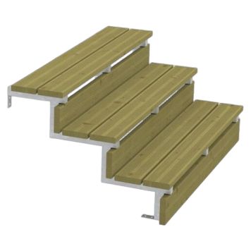 TERRASSETRAPP PLUS 3-STEG 34,2° STÅL 79X54X120CM