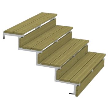 TERRASSETRAPP PLUS 4-STEG 34,2° STÅL 104X71X120CM