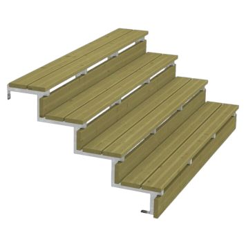 TERRASSETRAPP PLUS 4-STEG 34,2° STÅL 104X71X180CM