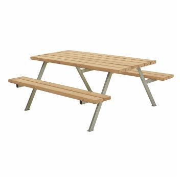 BENKESETT PLUS BORD/BENKER ALPHA 177X161X73/45CM GYLDENBRUN