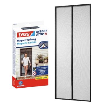 INSEKTSNETT TESA MAGNETISK 1X2,2M ANTRASITT