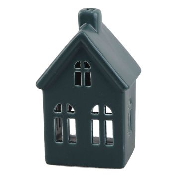 LYSLYKT HUS MØRKEGRØNN MIDDELS 13CM