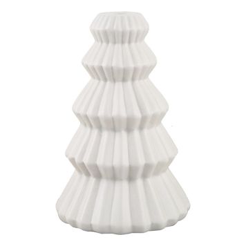 LYSESTAKE JULETRE KREMHVIT 16CM STOR