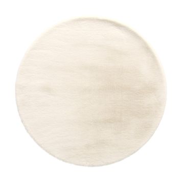 GULVTEPPE SUPERSOFT  Ø130CM SNØHVIT