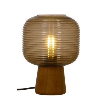 BORDLAMPE ANETA LIGHTING AURA BRUNBEIS/HVIT