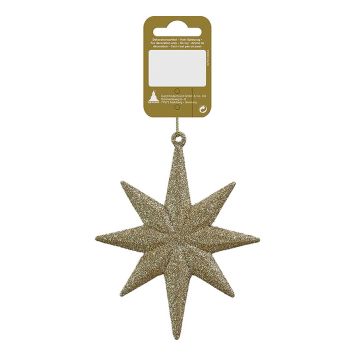 JULETREPYNT STJERNE 13CM CHAMPAGNE