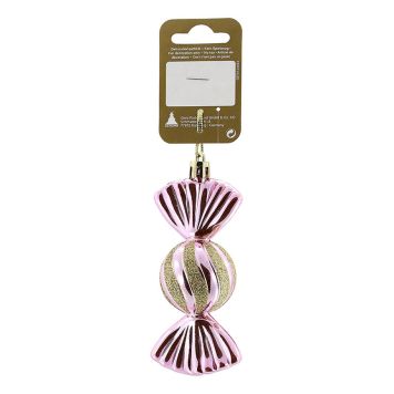 JULETREPYNT KARAMELL 11CM ROSA