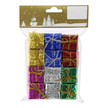 JULTREPYNT JULEGAVER 3CM FLERFARGET 12STK
