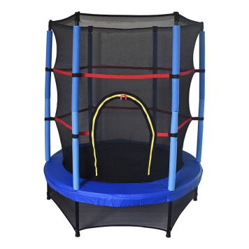 TRAMPOLINE MED NETT Ø140 CM BLÅ