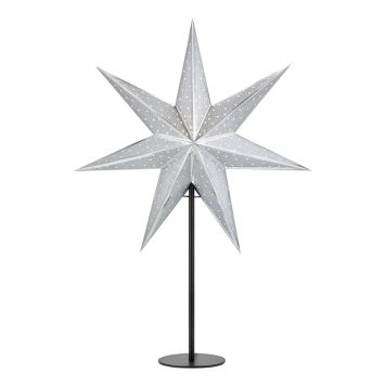 ADVENTSSTJERNE MARKSLÖJD GLITTER STÅENDE Ø45CM SVART/SØLV