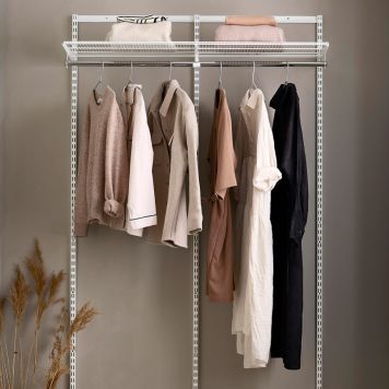 STARTPAKKE ELFA KLIKK-INN-SYSTEM 2 SEKSJONER 2X60CM HVIT