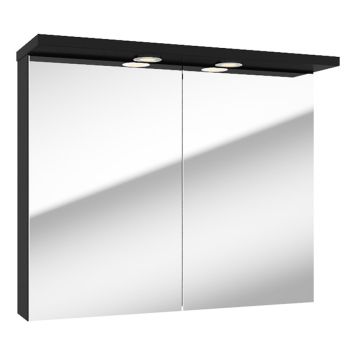 SPEILSKAP RIVA MOLLY 80CM SVART MATT