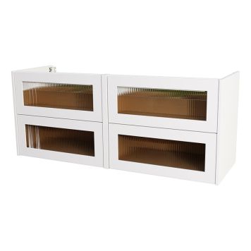 SERVANTSKAP CAMARGUE AURA DOBBEL MED 4 SKUFFER HVIT