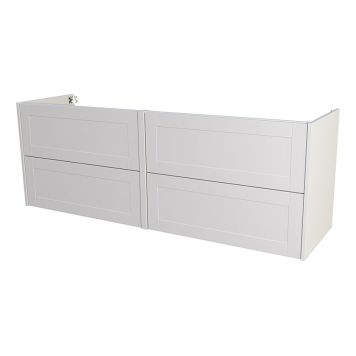 SERVANTSKAP CAMARGUE AURA DOBBEL MED 4 SKUFFER LYS GRÅ