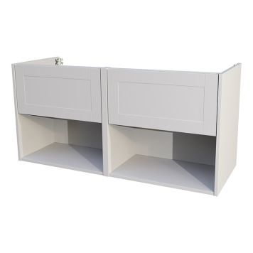 SERVANTSKAP CAMARGUE AURA DOBBEL MED 2 SKUFFER  LYS GRÅ