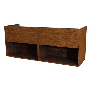 SERVANTSKAP CAMARGUE AURA DOBBEL MED 2 SKUFFER EIKEFINÉR VALNØTT