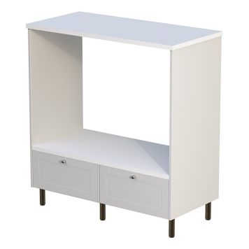 VASKEMASKINSKAP CAMARGUE VIKA 2 OPPHØYDE HVITEVARER 126,8 CM LYS GRÅ