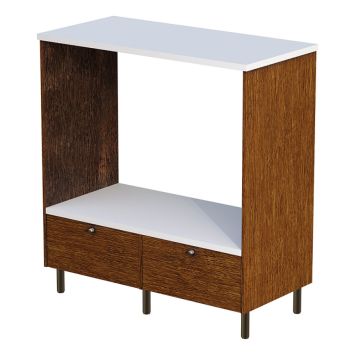 VASKEMASKINSKAP CAMARGUE VIKA 2 OPPHØYDE HVITEVARER 126,8 CM FORKLARING VALNØTT