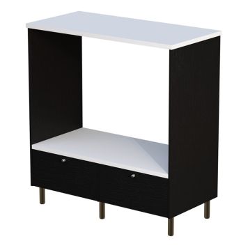 VASKEMASKINSKAP CAMARGUE VIKA 2 HVITEVARER 126,8 CM DEKOR SVART