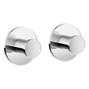 HÅNDKLEKROKER SMEDBO DOT SELVKLEBENDE Ø35MM POLERT KROM 2STK