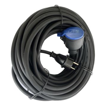 SKJØTELEDNING GELIA GUMMI IP44 3G1.5 5M SVART 