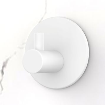 KROK SELVKLEBENDE ENKEL RUND HVIT