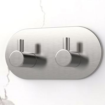 KROK SELVKLEBENDE DOBBEL OVAL MATT KROM