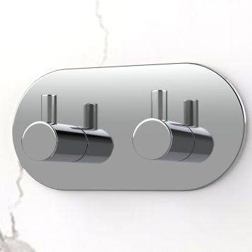 KROK SELVKLEBENDE DOBBEL OVAL BLANK KROM