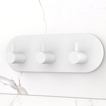 KROK SELVKLEBENDE 3-KROK OVAL HVIT