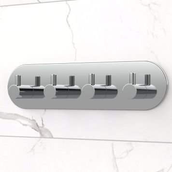 KROK SELVKLEBENDE OVAL 4-KROK BLANK KROM