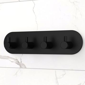 KROK SELVKLEBENDE OVAL 4-KROK MATTSVART