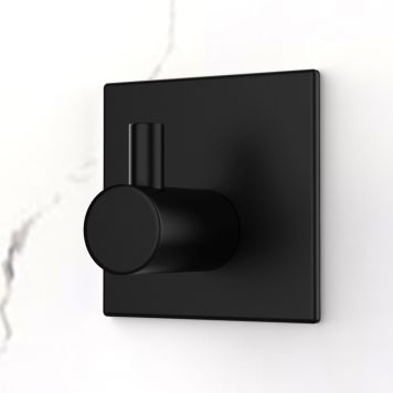 KROK SELVKLEBENDE ENKEL FIRKANTET MATT SVART