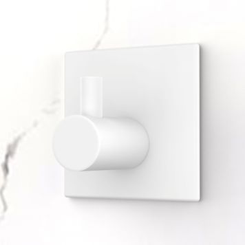 KROK SELVKLEBENDE ENKEL FIRKANTET HVIT MATT