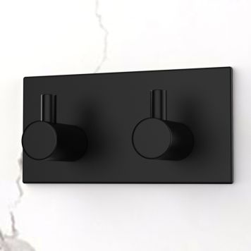 KROK SELVKLEBENDE DOBBEL FIRKANTET MATT SVART