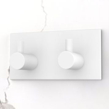 KROK SELVKLEBENDE DOBBEL FIRKANTET HVIT MATT