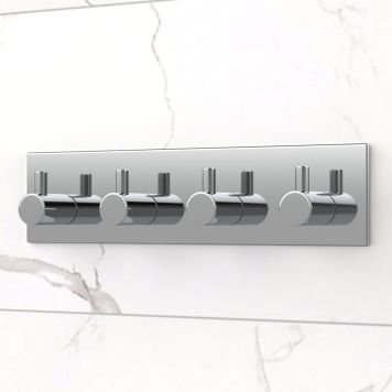 KROK SELVKLEBENDE FIRKANTET 4-KROK BLANK KROM