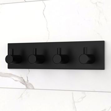 KROK SELVKLEBENDE FIRKANTET 4-KROK MATTSVART